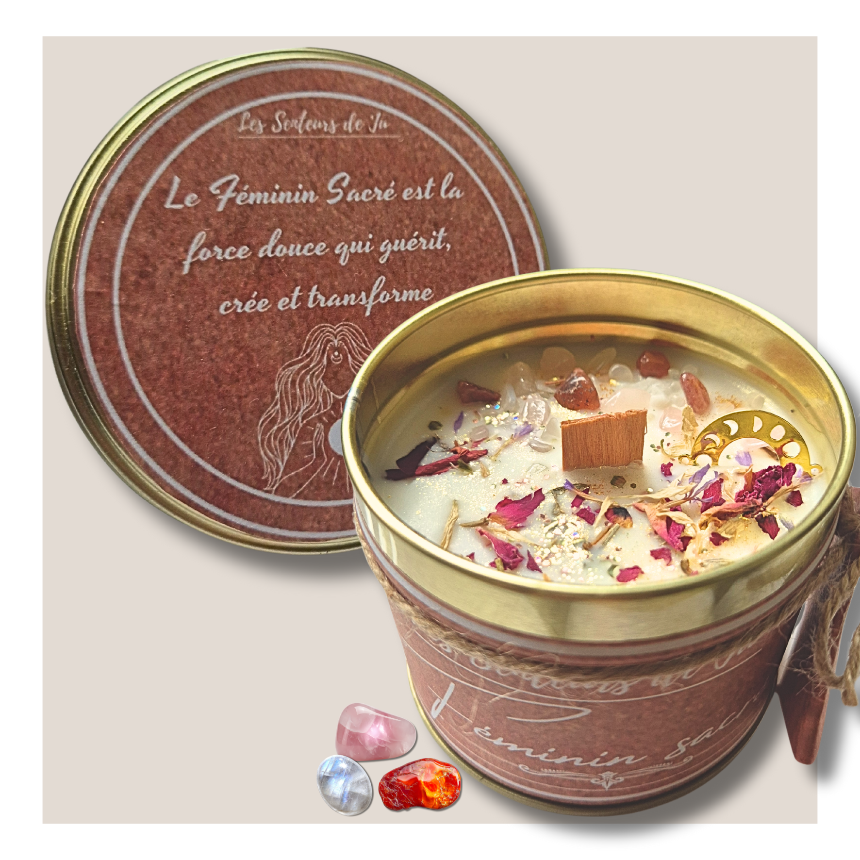 <span style="font-weight:600">Féminin Sacré</span> – Pour honorer ta puissance intuitive et ta sagesse intérieure