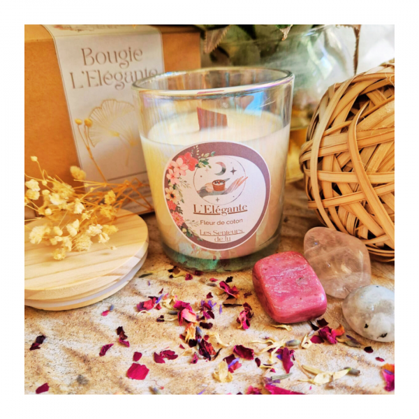 Bougie l’Elégante Fleur de Coton – Image 2