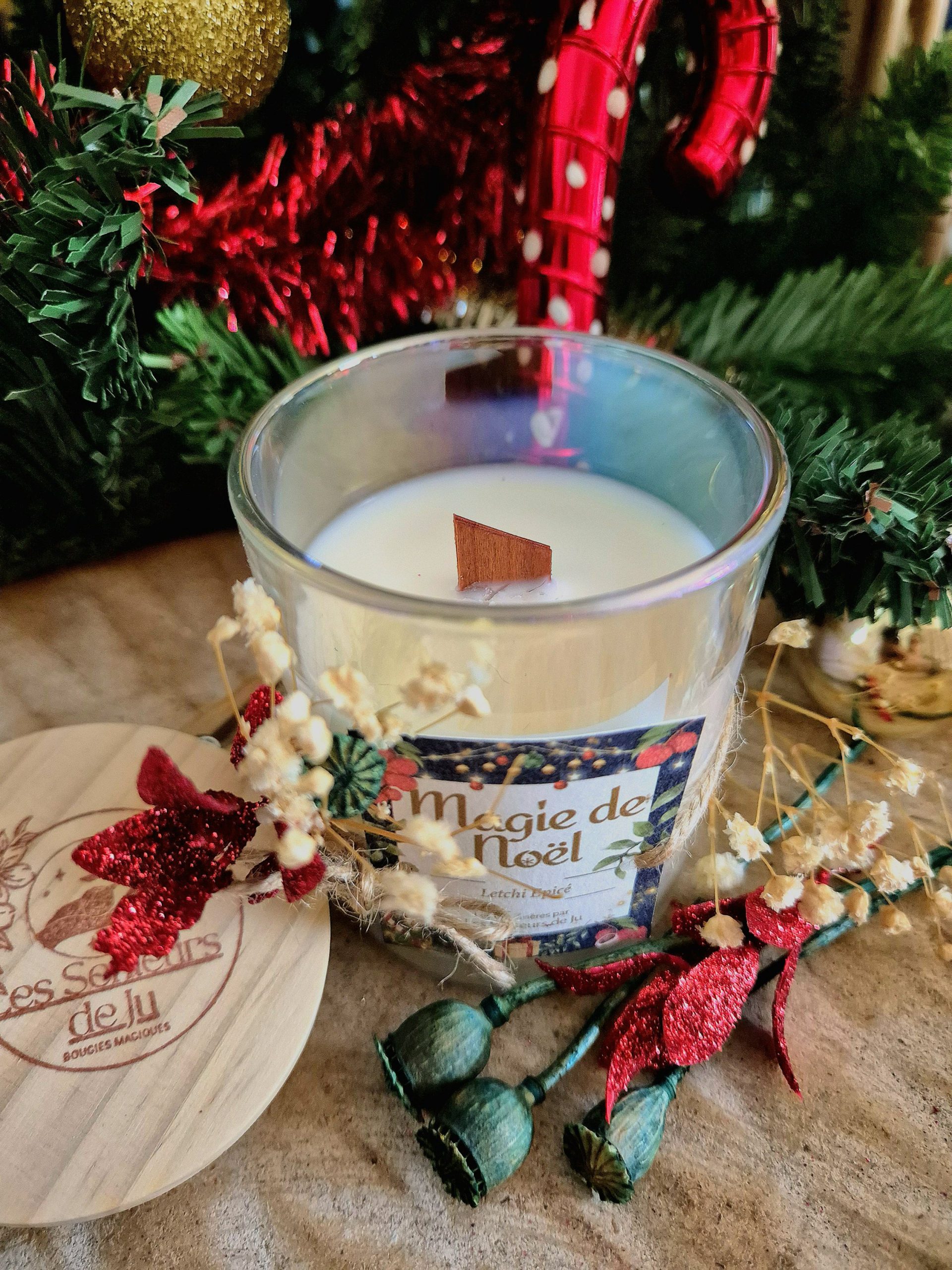 Bougie Ephémère Magie de Noël, Letchi Epicé – Image 2