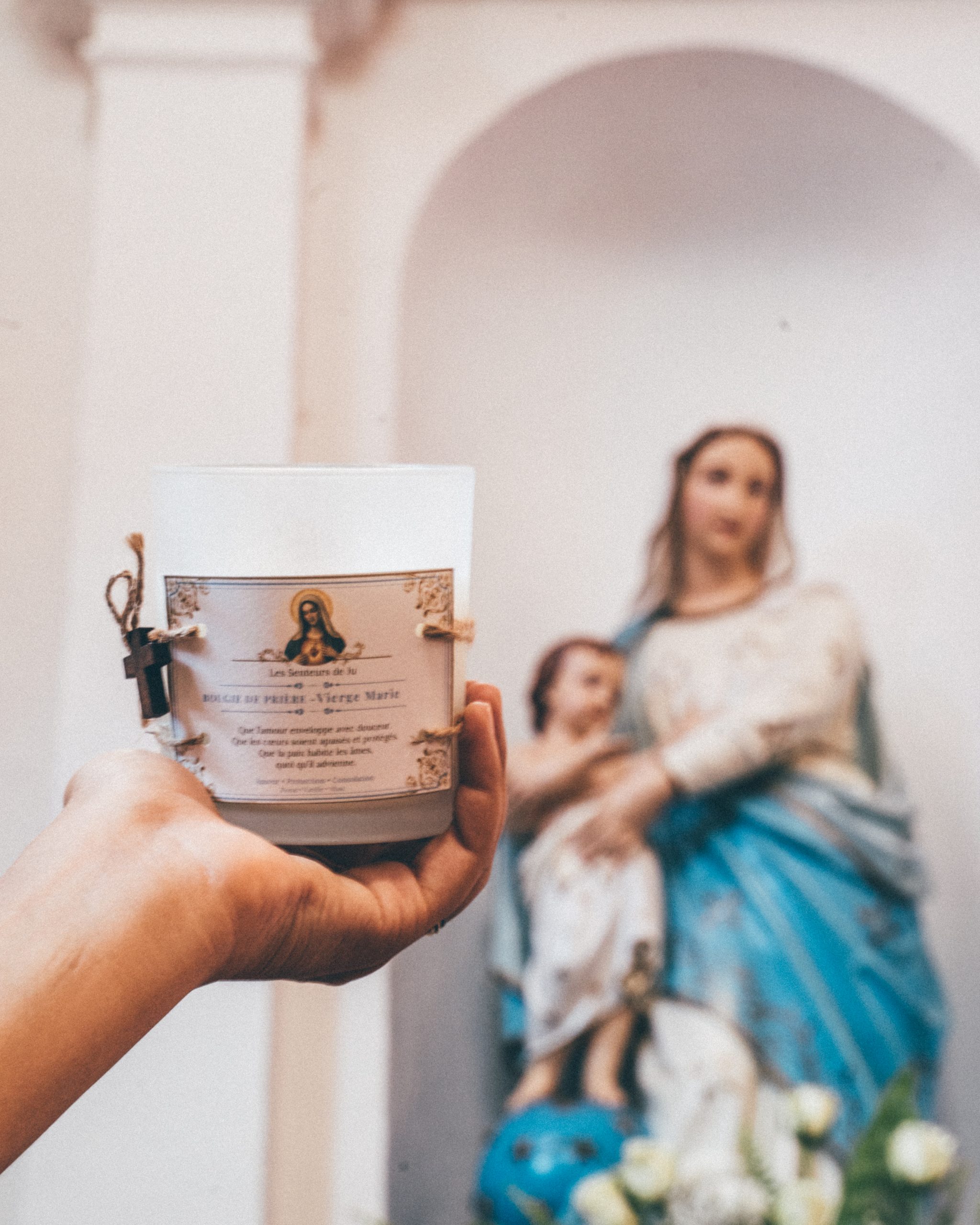 <strong>Bougie de prière Vierge Marie</strong> – Pour apaiser le cœur, se sentir protégée et s’envelopper d’amour et de douceur – Image 2