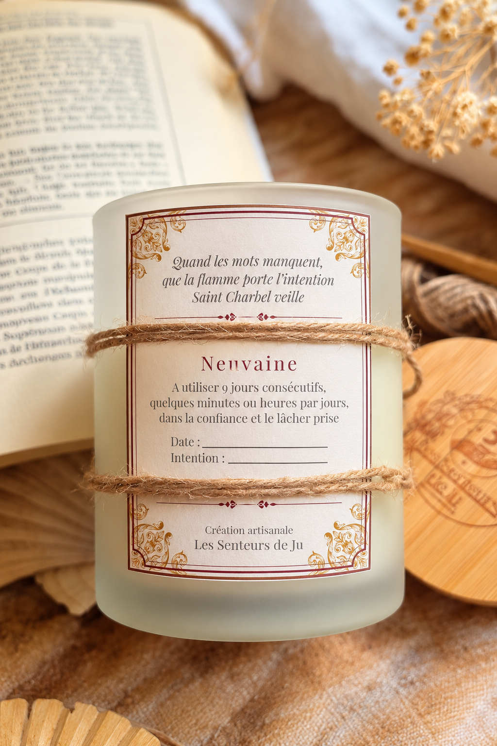 <strong>Bougie de prière Saint Charbel</strong> – Pour implorer la guérison, accueillir les grâces divines et garder espoir en un miracle – Image 2